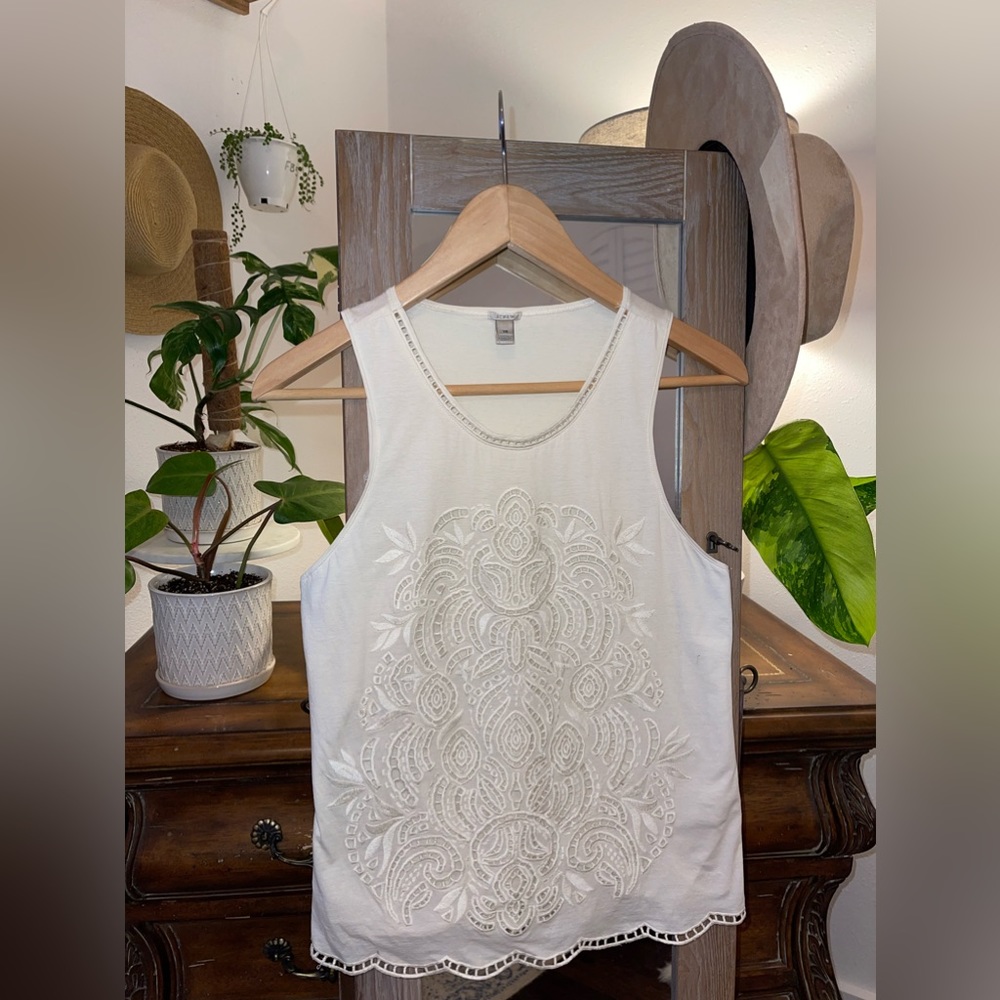 *BEAUTIFUL* NWOT J Crew size XS, cream color blouse with beautiful texture